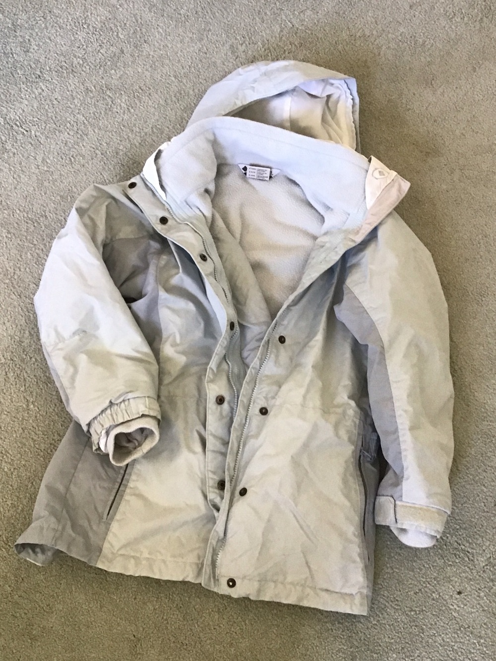 Columbia Pale Blue and Light Blue Hooded Jacket